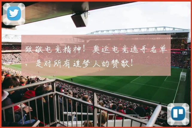 致敬电竞精神!奥运电竞选手名单,是对所有追梦人的赞歌!